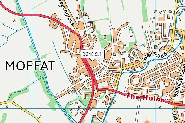 DG10 9JH map - OS VectorMap District (Ordnance Survey)