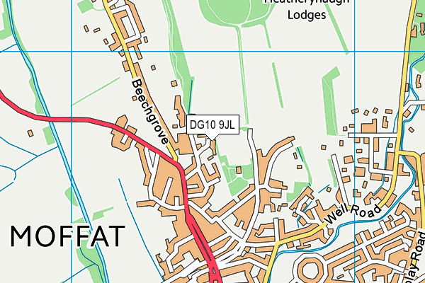 DG10 9JL map - OS VectorMap District (Ordnance Survey)
