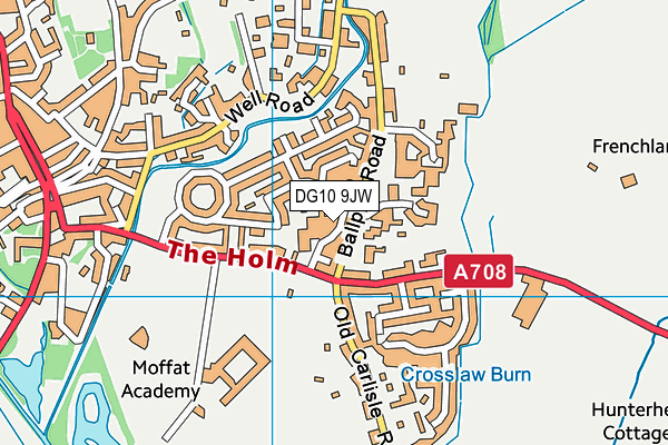 DG10 9JW map - OS VectorMap District (Ordnance Survey)