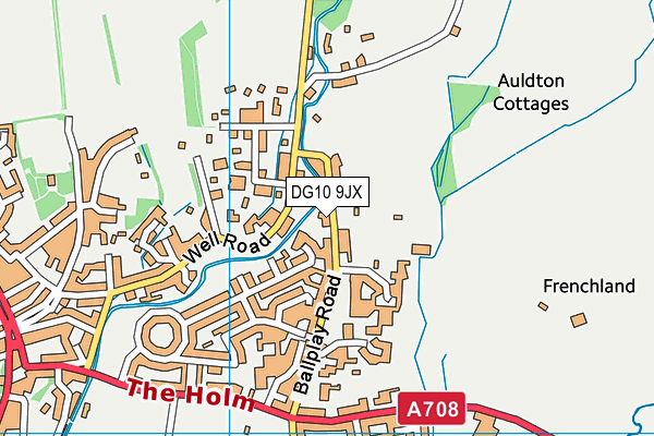 DG10 9JX map - OS VectorMap District (Ordnance Survey)