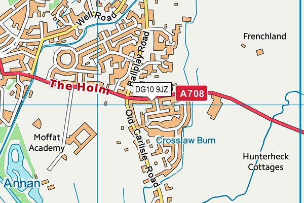 DG10 9JZ map - OS VectorMap District (Ordnance Survey)