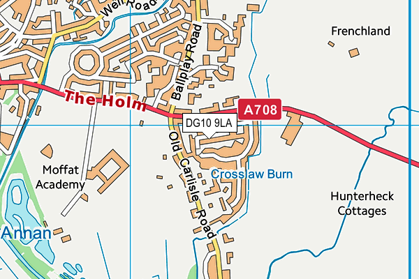 DG10 9LA map - OS VectorMap District (Ordnance Survey)