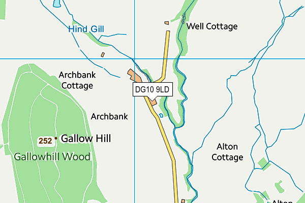 DG10 9LD map - OS VectorMap District (Ordnance Survey)