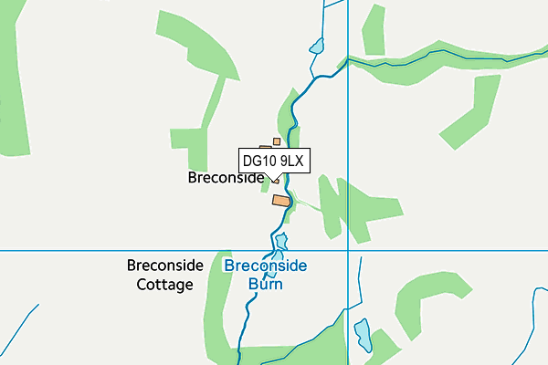 DG10 9LX map - OS VectorMap District (Ordnance Survey)