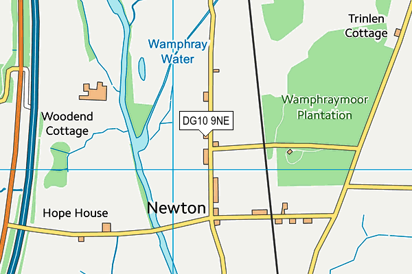 DG10 9NE map - OS VectorMap District (Ordnance Survey)