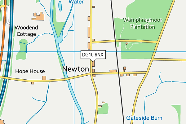 DG10 9NX map - OS VectorMap District (Ordnance Survey)