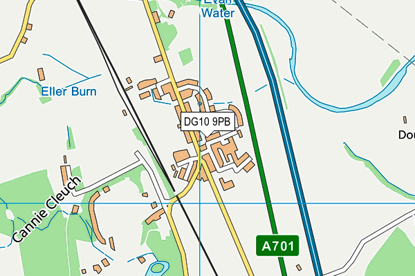 DG10 9PB map - OS VectorMap District (Ordnance Survey)