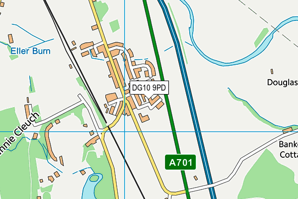 DG10 9PD map - OS VectorMap District (Ordnance Survey)