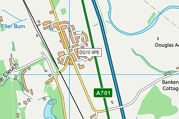 DG10 9PE map - OS VectorMap District (Ordnance Survey)