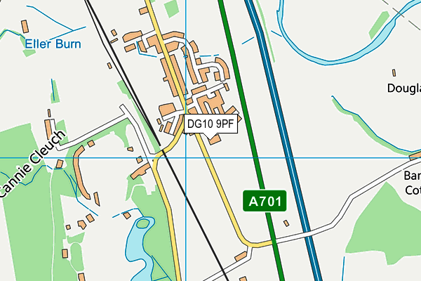 DG10 9PF map - OS VectorMap District (Ordnance Survey)