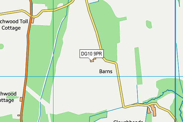 DG10 9PR map - OS VectorMap District (Ordnance Survey)