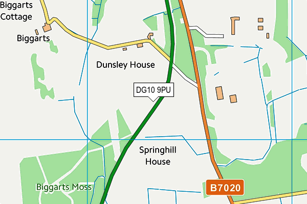 DG10 9PU map - OS VectorMap District (Ordnance Survey)