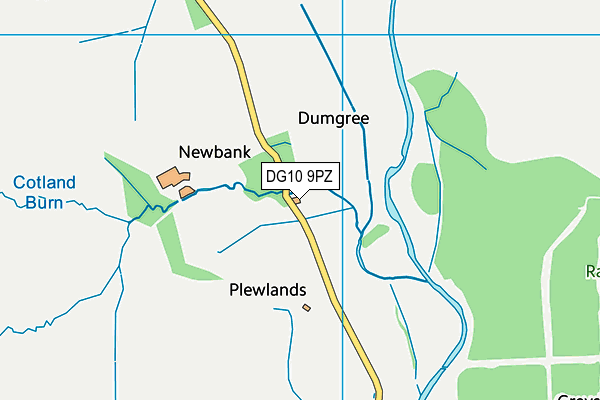 DG10 9PZ map - OS VectorMap District (Ordnance Survey)