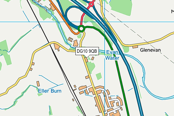 DG10 9QB map - OS VectorMap District (Ordnance Survey)