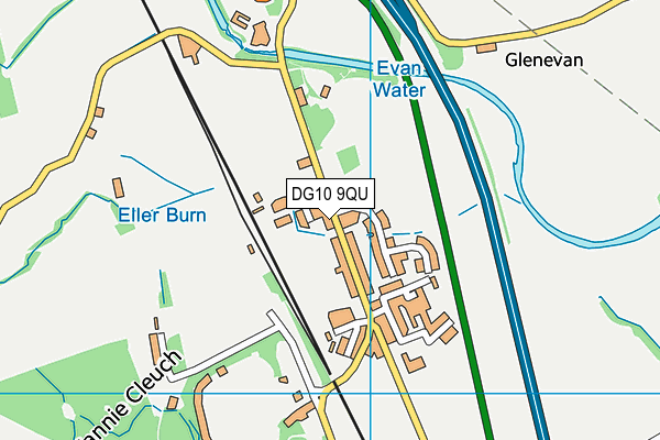 DG10 9QU map - OS VectorMap District (Ordnance Survey)