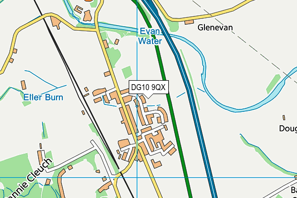 DG10 9QX map - OS VectorMap District (Ordnance Survey)