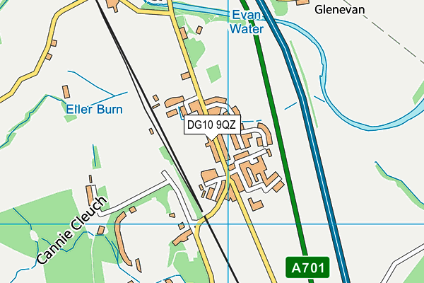 DG10 9QZ map - OS VectorMap District (Ordnance Survey)