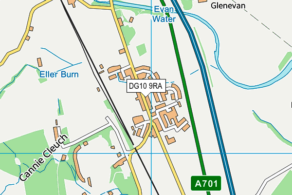 DG10 9RA map - OS VectorMap District (Ordnance Survey)