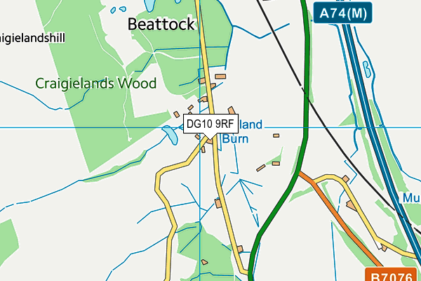 DG10 9RF map - OS VectorMap District (Ordnance Survey)