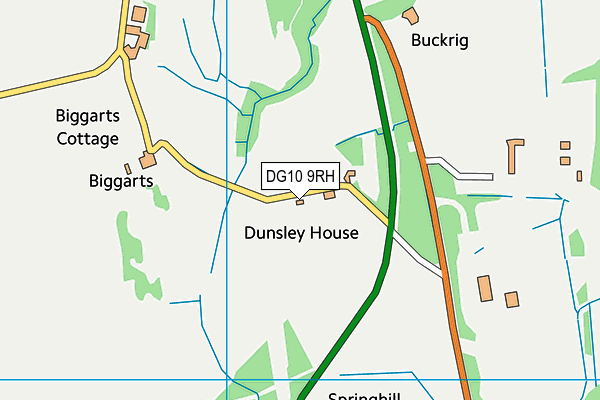 DG10 9RH map - OS VectorMap District (Ordnance Survey)