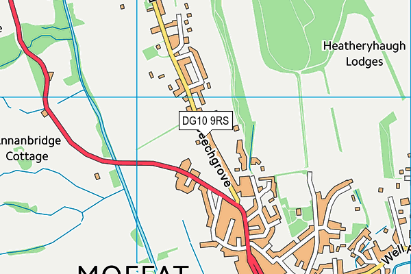 DG10 9RS map - OS VectorMap District (Ordnance Survey)