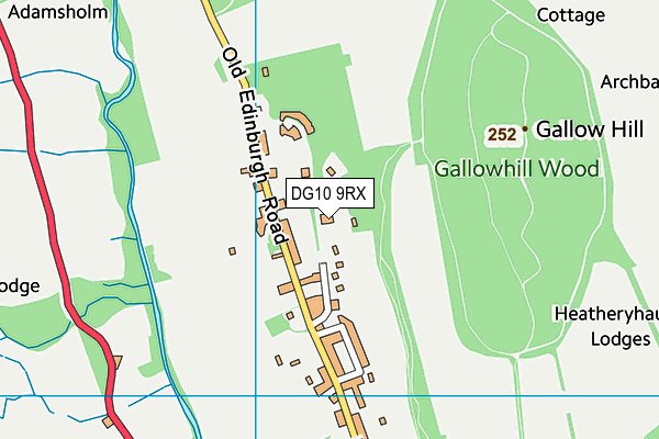 DG10 9RX map - OS VectorMap District (Ordnance Survey)