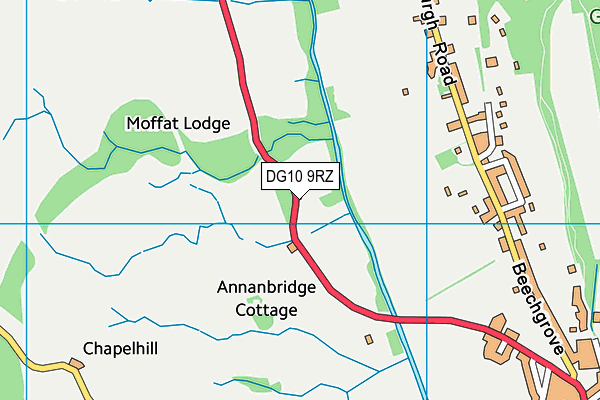 DG10 9RZ map - OS VectorMap District (Ordnance Survey)