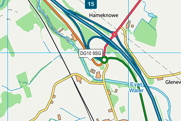 DG10 9SG map - OS VectorMap District (Ordnance Survey)