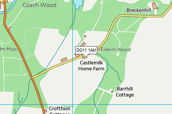 DG11 1AH map - OS VectorMap District (Ordnance Survey)