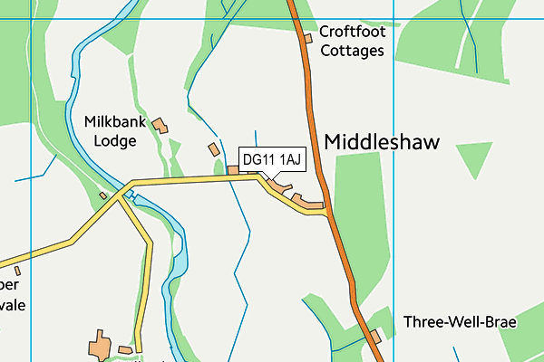 DG11 1AJ map - OS VectorMap District (Ordnance Survey)