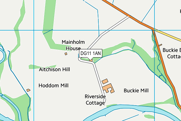 DG11 1AN map - OS VectorMap District (Ordnance Survey)