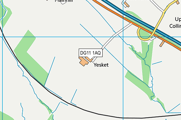 DG11 1AQ map - OS VectorMap District (Ordnance Survey)