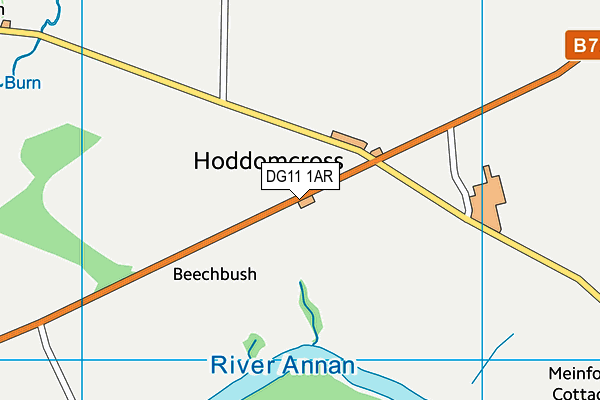 DG11 1AR map - OS VectorMap District (Ordnance Survey)