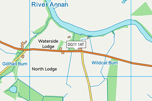 DG11 1AT map - OS VectorMap District (Ordnance Survey)