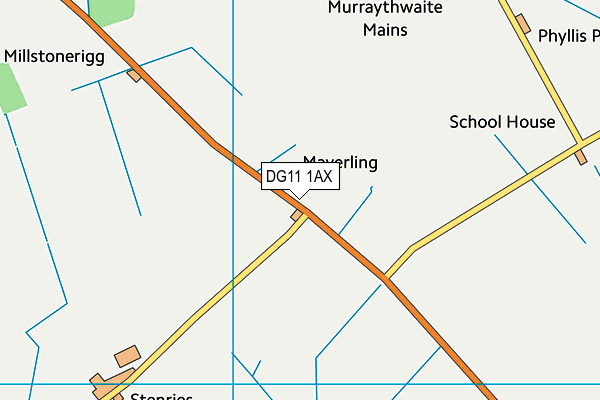 DG11 1AX map - OS VectorMap District (Ordnance Survey)