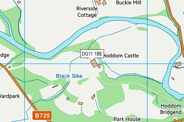 DG11 1BE map - OS VectorMap District (Ordnance Survey)