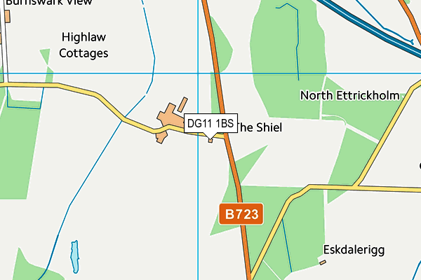 DG11 1BS map - OS VectorMap District (Ordnance Survey)