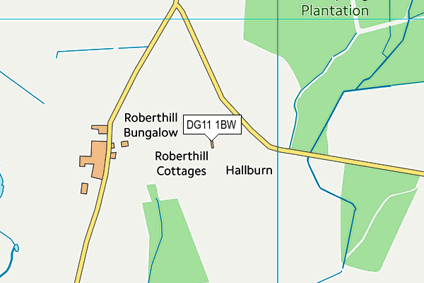 DG11 1BW map - OS VectorMap District (Ordnance Survey)