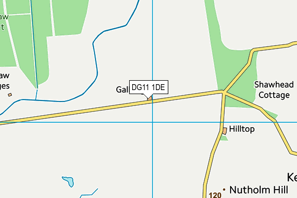 DG11 1DE map - OS VectorMap District (Ordnance Survey)