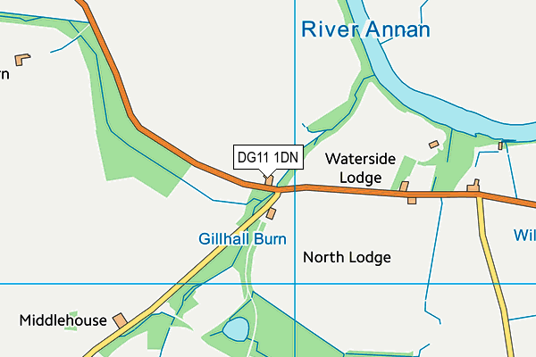 DG11 1DN map - OS VectorMap District (Ordnance Survey)