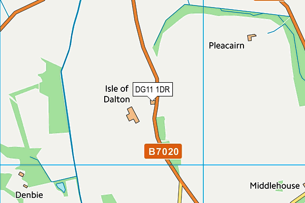 DG11 1DR map - OS VectorMap District (Ordnance Survey)