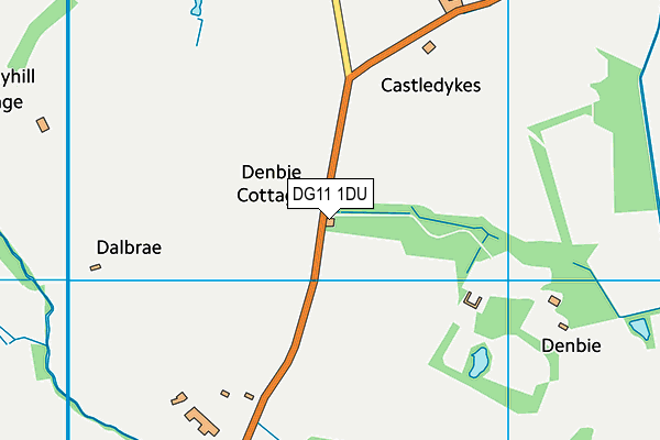 DG11 1DU map - OS VectorMap District (Ordnance Survey)