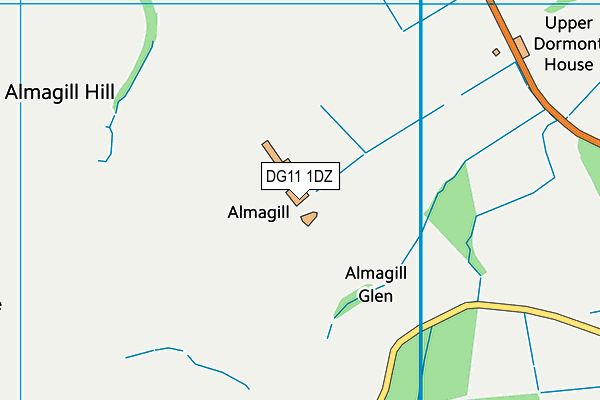 DG11 1DZ map - OS VectorMap District (Ordnance Survey)