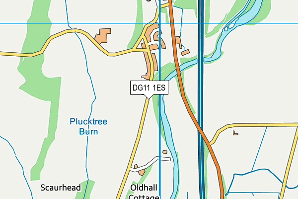DG11 1ES map - OS VectorMap District (Ordnance Survey)