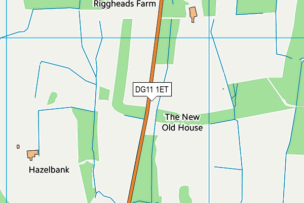 DG11 1ET map - OS VectorMap District (Ordnance Survey)