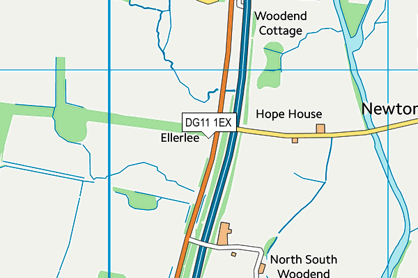 DG11 1EX map - OS VectorMap District (Ordnance Survey)