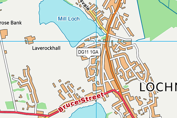 DG11 1GA map - OS VectorMap District (Ordnance Survey)