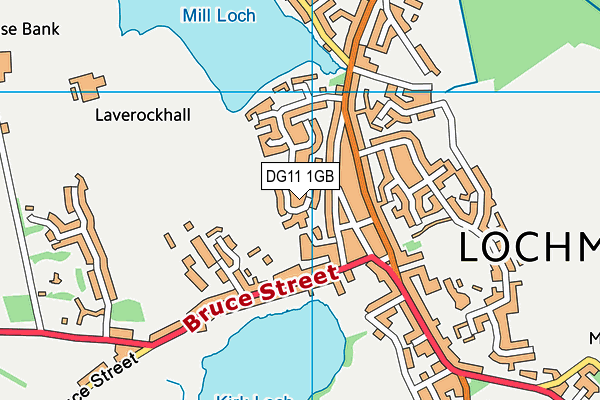 DG11 1GB map - OS VectorMap District (Ordnance Survey)