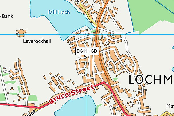 DG11 1GD map - OS VectorMap District (Ordnance Survey)