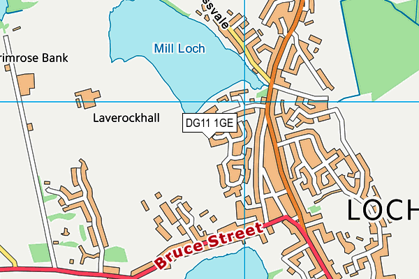 DG11 1GE map - OS VectorMap District (Ordnance Survey)